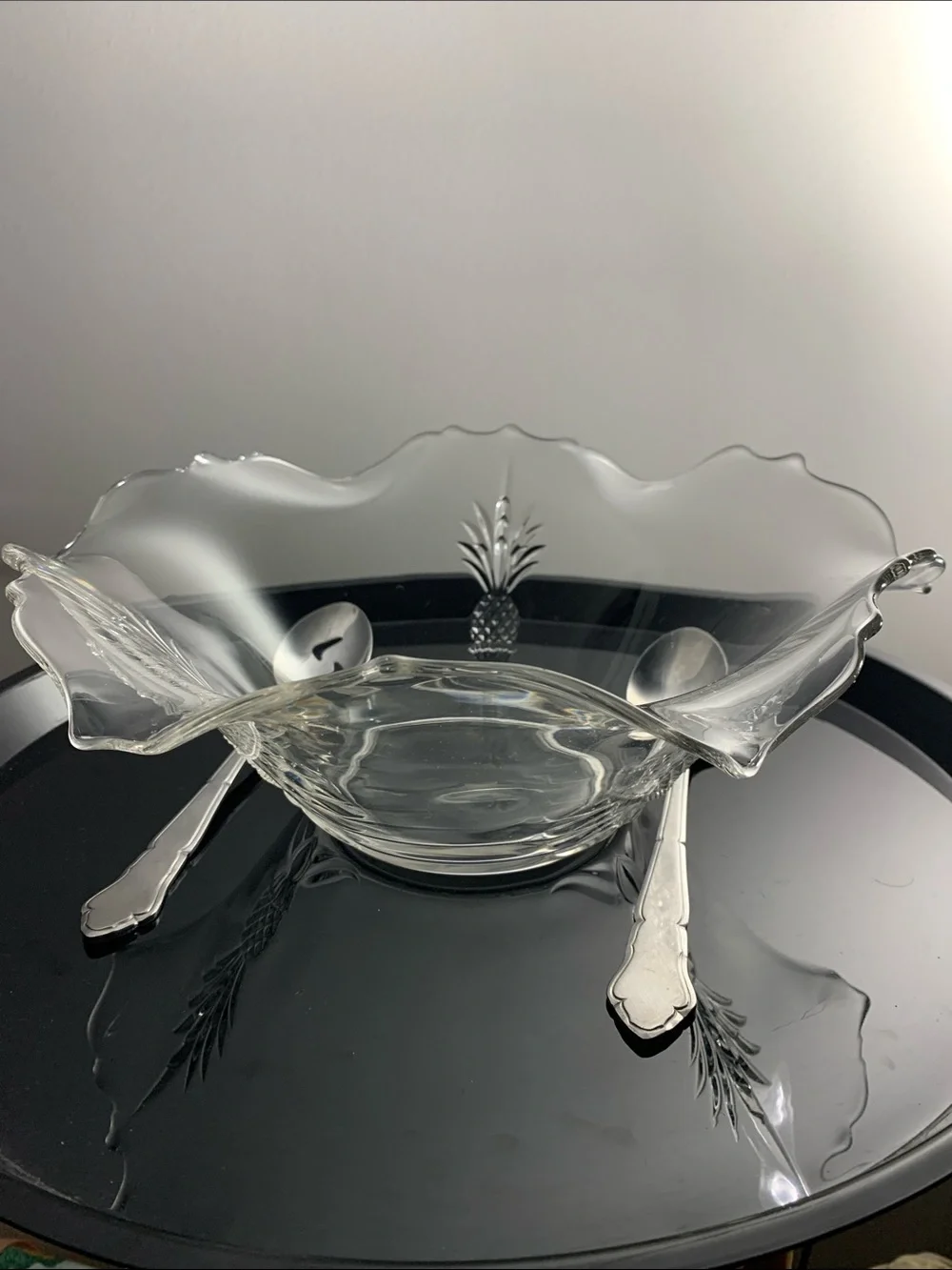 Heisey Pineapple LARGE Crimped Serving Bowl NWOT - STUNNING